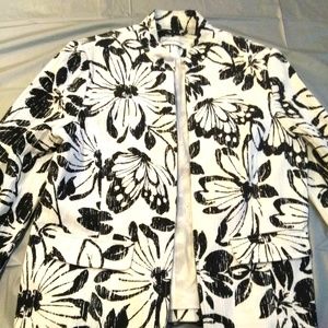 Alfred Dunner Zip Up Lightweight Floral Jacket